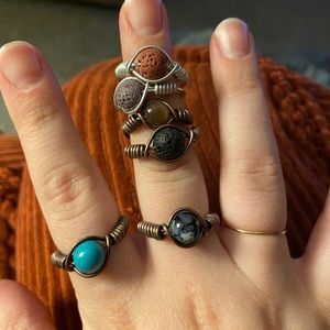 Wire wrapped rings